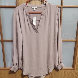 Maurices Long Sleeve Dusty Purple Blouse Size Medium
